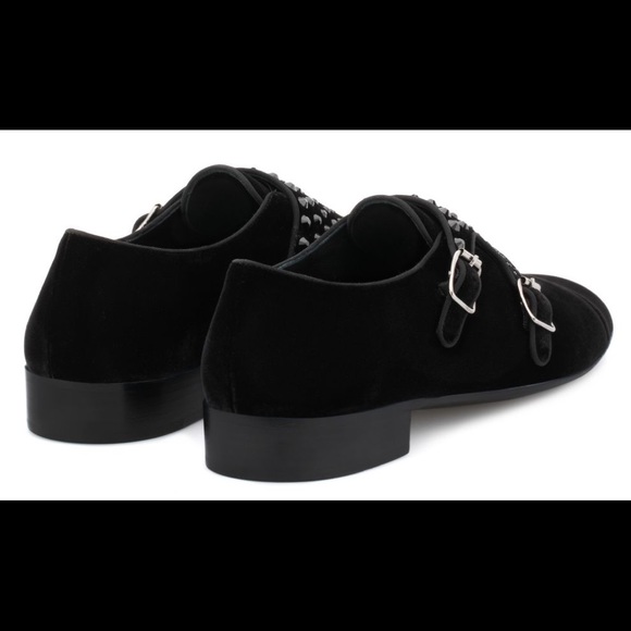 giuseppe zanotti BNIB black crystal double buckles